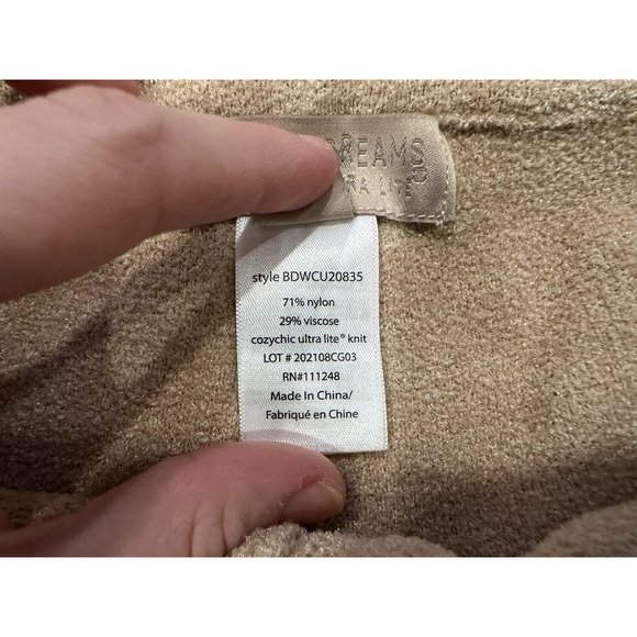 Barefoot Dreams Cozy Chic Ultra Lite Dropped Seam Jogger Pants Soft Camel Medium - Picture 5 of 8